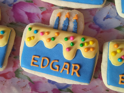 Biscoitos Decorados Bolo de Aniversrio Edgar