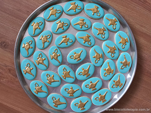 Biscoitos Decorados de Lmpada do Aladdin