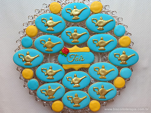 Biscoitos Decorados de Lmpada do Aladdin
