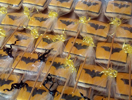 Biscoitos Decorados Pirulitos do Batman